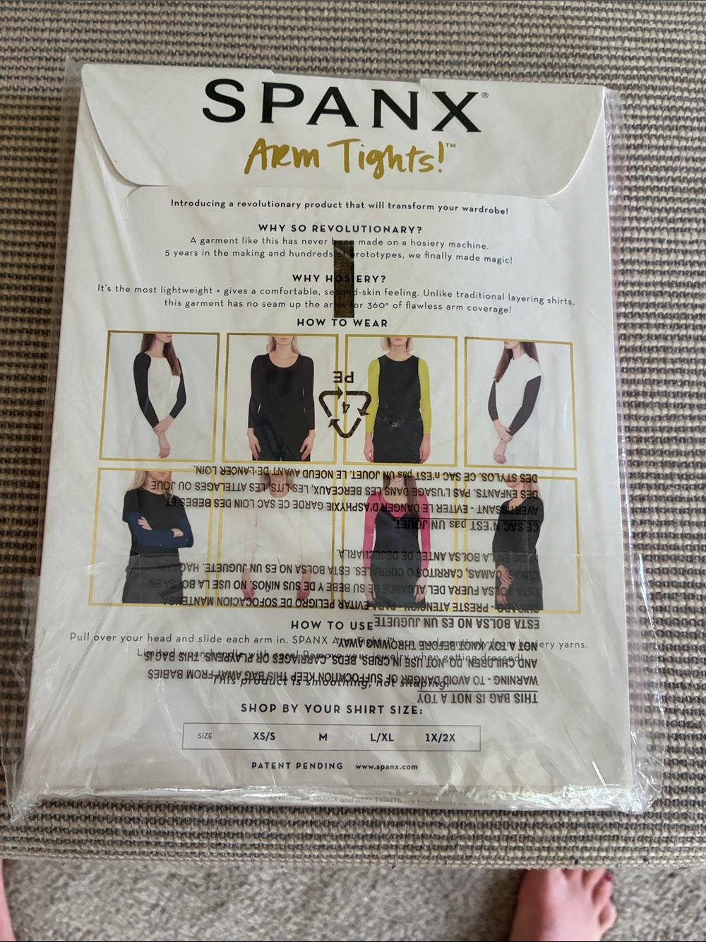 SPANX Arm Tights in Heather Grey and Black - Picture 2 of 2